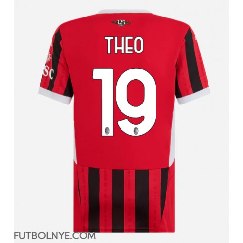 Camiseta AC Milan Theo Hernandez #19 Primera Equipación para mujer 2024-25 manga corta